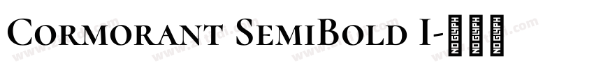 Cormorant SemiBold I字体转换